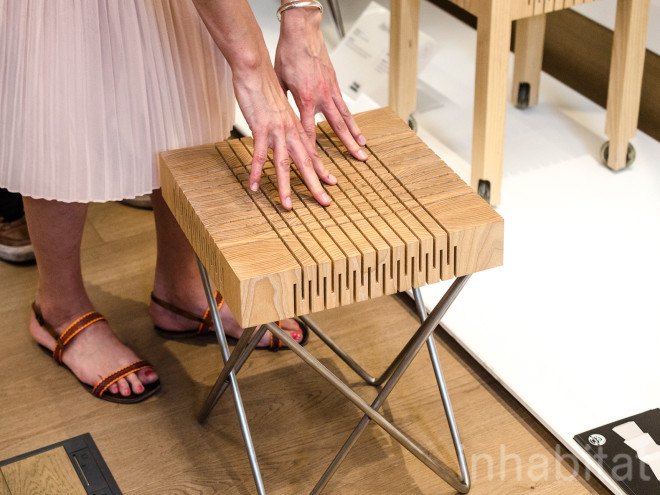 dutch design, Milan Design Week, fuorisalone, Carolien Laro, stool, wood, wood design, chair, cnc cut, cnc cut wood, "design netherlands", spring wood, Milan Furniture Fair