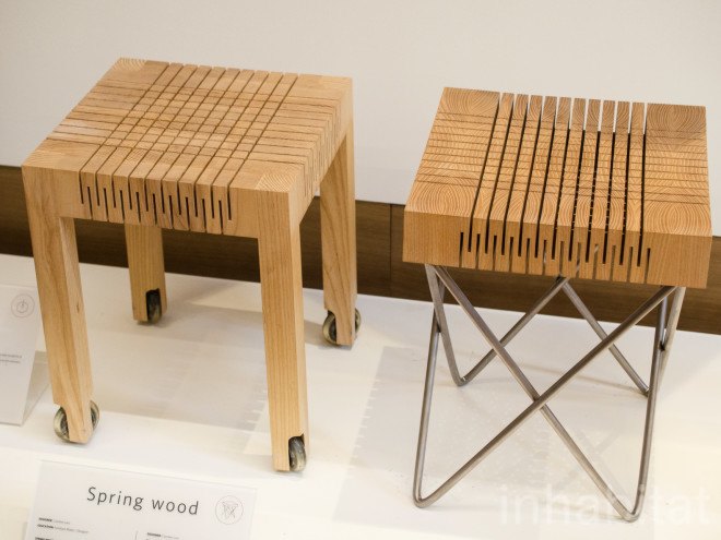 dutch design, Milan Design Week, fuorisalone, Carolien Laro, stool, wood, wood design, chair, cnc cut, cnc cut wood, "design netherlands", spring wood, Milan Furniture Fair