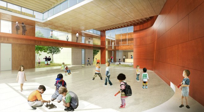 203 Cotter Street, Golden Bridges Farm School Interior, Golden Bridges Farm Kindergarten, Farming Preschool, Farming school, courtyard building