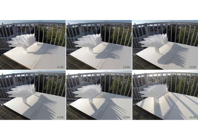 3D-printed Sundial by Arup and prescription, 3d printed sundial, 3d printed designs, scalable sundial, sundial prototype in amsterdam, sundial art installation