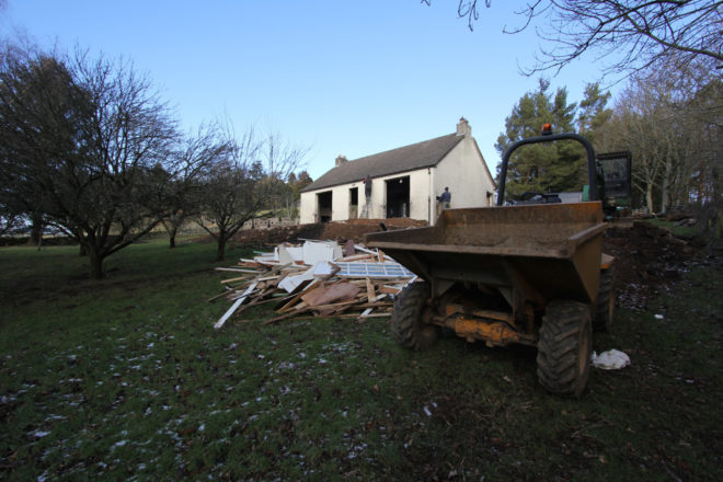 Blakeburn Cottage by A449 Architects, scorched larch facade, Scottish architecture, RIAS RIBA Awards 2016 shortlist, Blakeburn refurbishment, Satire Society Housing Design Awards 2016