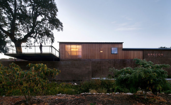 Brecon Estate Winery, green renovation, winery, AIASF Design Award, Aidlin Darling Design, natural materials, rain screens, wine tasting, green architecture, pocketing doors, cedar