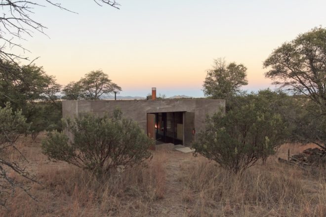 Casa Caldera by DUST, LEDs, San Rafael Valley architecture, scoria architecture, scoria building material, off grid vacation retreat