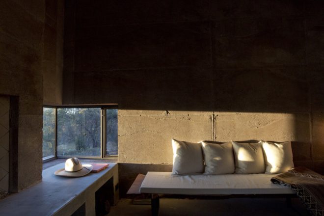 Casa Caldera by DUST, LEDs, San Rafael Valley architecture, scoria architecture, scoria building material, off grid vacation retreat