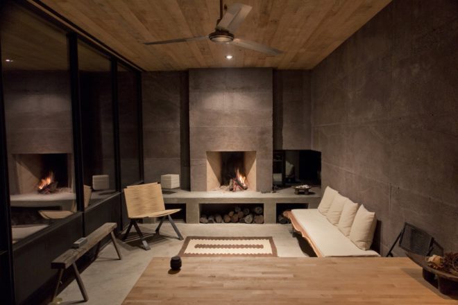 Casa Caldera by DUST, LEDs, San Rafael Valley architecture, scoria architecture, scoria building material, off grid vacation retreat