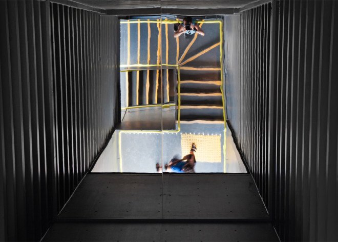 repurposed shipping containers, shipping container architecture, Tasmania lookout tower, Devil’s Corner Cellar Door by Cumulus Studio, Devil’s Corner Cellar Door Tasmania, Devil’s Corner Cellar Door architecture, Devil’s Corner Cellar Door Brown Brothers