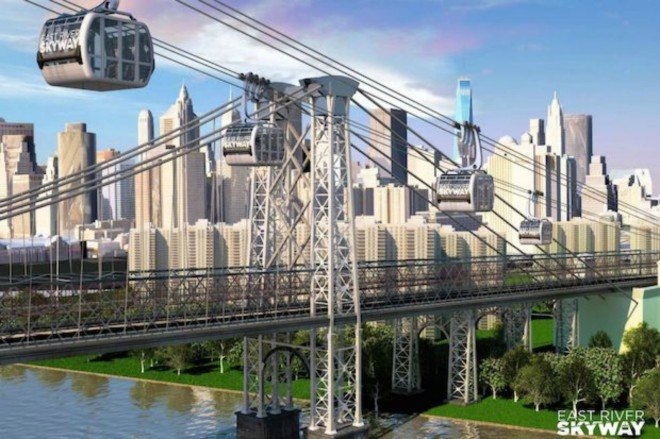 East River Gondola, East River Skyway, nyc cable car system, Sarah Roosevelt Park , nyc transport, sky gondola nyc, Daniel Levy, cityrealty, city realty, daniel levy, nyc gondola, nyc transportation, green transportation, skyway over east river, brooklyn manhattan skyway, tram from brooklyn to manhattan, alternative transportation, g train, l train, nyc skyway