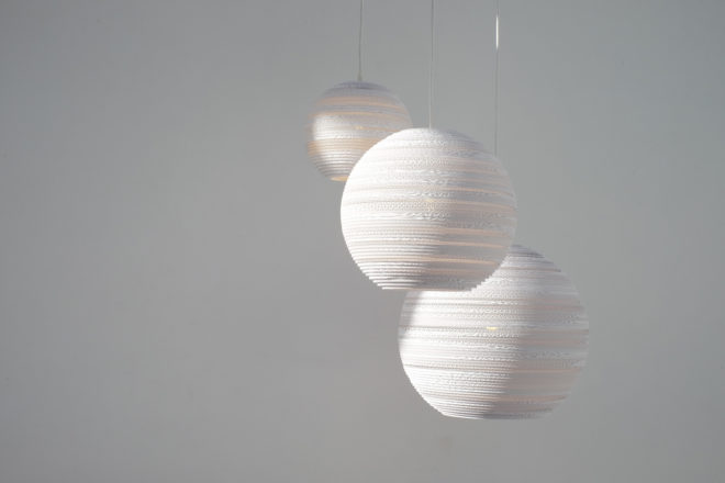 green design, eco design, sustainable design, nycxdesign, icff, international contemporary furniture fair, nyc design, new york design week, sculptural lighting, transforming lights, Graypants, recycled lamps, recycled cardboard, Scraplights