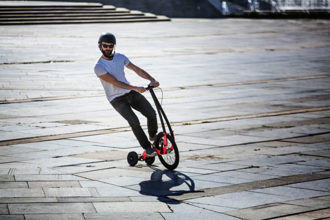 Halfbike, Halfbike 2.1, Halfbike commute, foldable bike, foldable scooter, bike and scooter in one, running and biking in one, urban commute, bike commute, reader submission