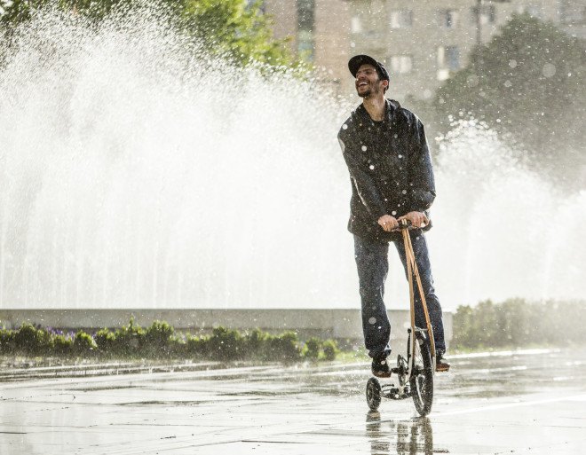 Halfbike, Halfbike 2.1, Halfbike commute, foldable bike, foldable scooter, bike and scooter in one, running and biking in one, urban commute, bike commute, reader submission