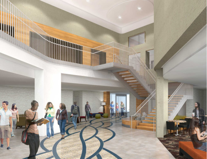 hotel at oberlin, oberlin ohio, ohio, leed platinum, leed platinum hotels, oberlin college, oberlin college event space, scb, scb architects, solar power, geothermal energy, radiant heat and cooling