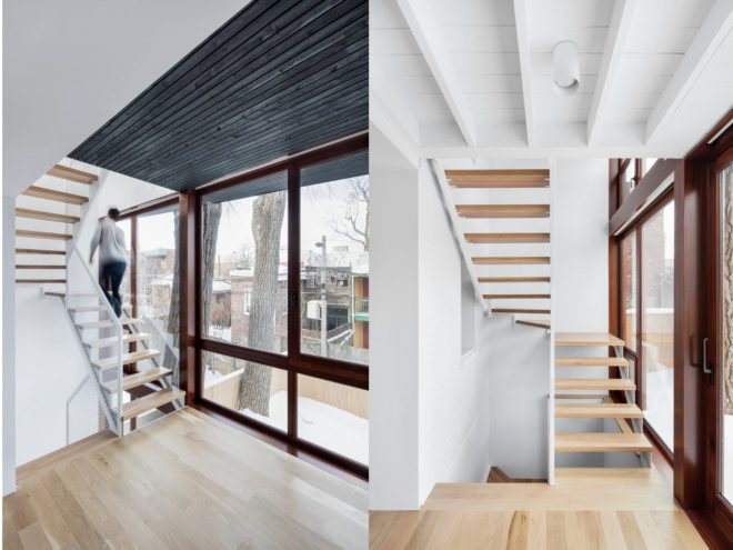 architecture microclimat, home renovations, home expansions, additions, trees, preserving trees, backyard, montreal, canada