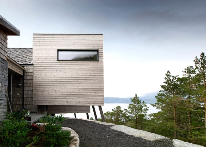 Hytte Årsund by Rever & Drage, timber cabins by Hytte Årsund, contermporary Norway Cabin, modular addition, bedroom on stilts, timber clad cabins