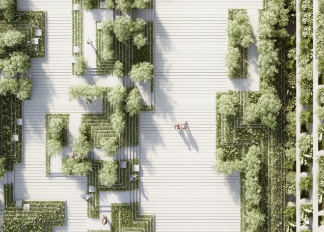 Magic Breeze by Penda, Pooja Crafted Homes and Penda, stepwells in garden design, water mazes in garden design