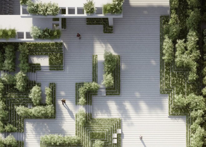 Magic Breeze by Penda, Pooja Crafted Homes and Penda, stepwells in garden design, water mazes in garden design