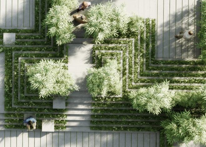 Magic Breeze by Penda, Pooja Crafted Homes and Penda, stepwells in garden design, water mazes in garden design