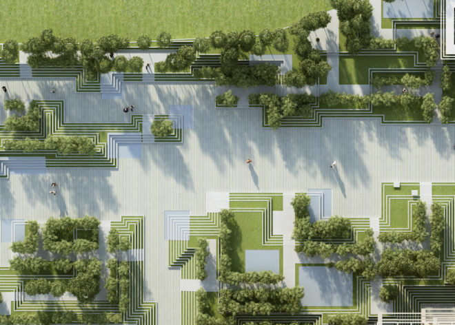 Magic Breeze by Penda, Pooja Crafted Homes and Penda, stepwells in garden design, water mazes in garden design