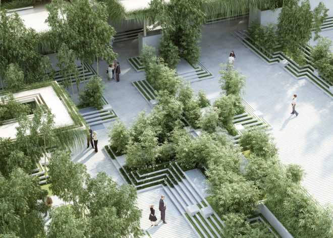 Magic Breeze by Penda, Pooja Crafted Homes and Penda, stepwells in garden design, water mazes in garden design