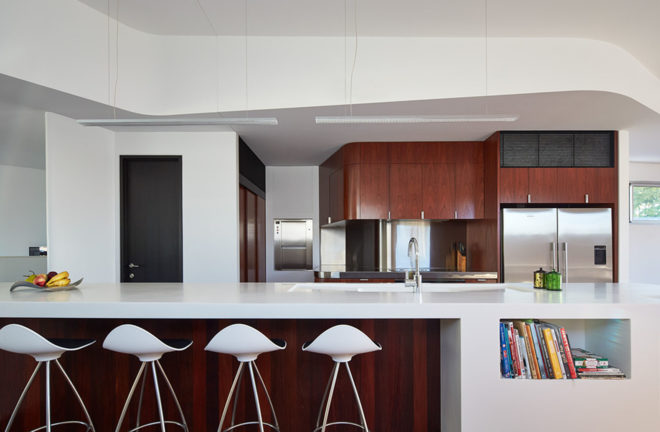 Mosman Bay House, iredale pedersen hook architects, naturally weathering materials, natural ventilation, natural cooling, Australia, green architecture, swimming pool, garden, natural materials, timber facade, passive heat gain