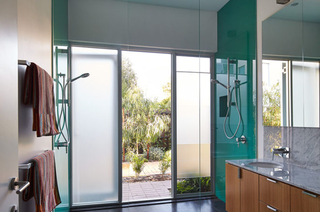 Mosman Bay House, iredale pedersen hook architects, naturally weathering materials, natural ventilation, natural cooling, Australia, green architecture, swimming pool, garden, natural materials, timber facade, passive heat gain