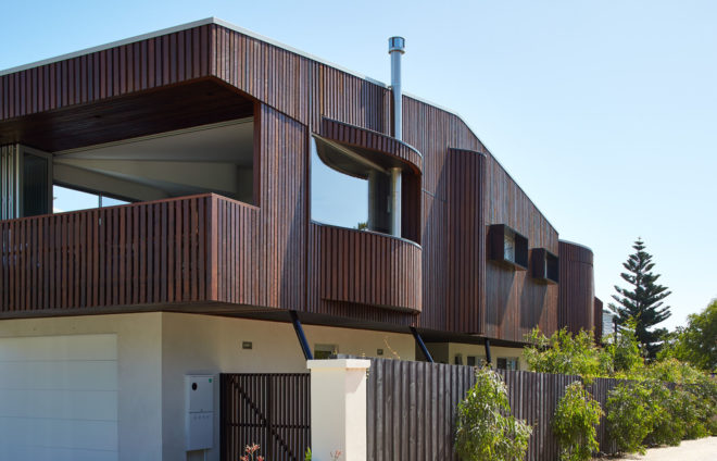Mosman Bay House, iredale pedersen hook architects, naturally weathering materials, natural ventilation, natural cooling, Australia, green architecture, swimming pool, garden, natural materials, timber facade, passive heat gain