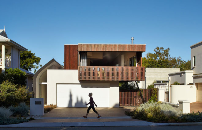 Mosman Bay House, iredale pedersen hook architects, naturally weathering materials, natural ventilation, natural cooling, Australia, green architecture, swimming pool, garden, natural materials, timber facade, passive heat gain