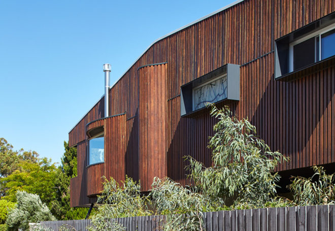 Mosman Bay House, iredale pedersen hook architects, naturally weathering materials, natural ventilation, natural cooling, Australia, green architecture, swimming pool, garden, natural materials, timber facade, passive heat gain