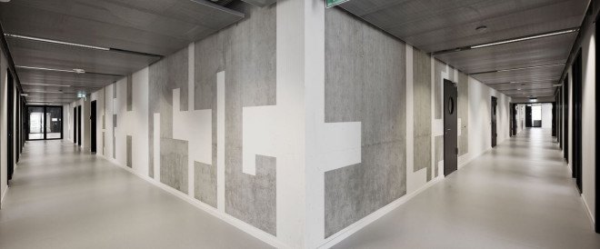 New Mechanics Hall - ME, green campus, research center, Switzerland, Dominique Perrault Architecture, Steiner SA Group, automated facade, mesh facade, metal panels, modular architecture, thermal insulation