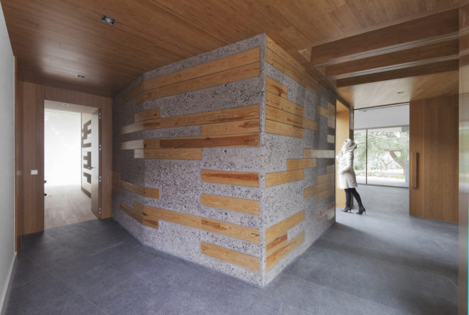 North Face by nodo17 group, Madrid passive solar architecture, recycled granite in house, passive solar architecture in Spain, naturally cooled homes