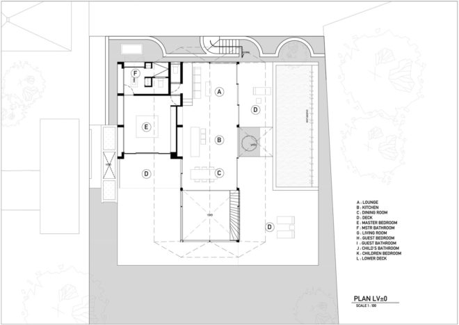 Origami House by Alexis Dornier, Bali architecture by Alexis Dornier, naturally ventilated tropical housing, contemporary tropical housing in Bali