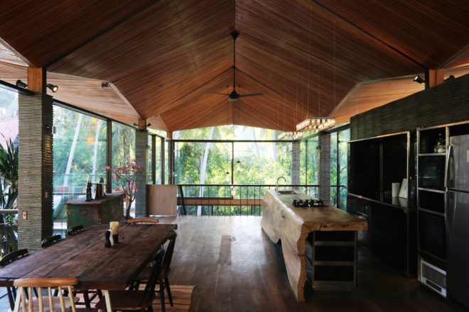 Origami House by Alexis Dornier, Bali architecture by Alexis Dornier, naturally ventilated tropical housing, contemporary tropical housing in Bali