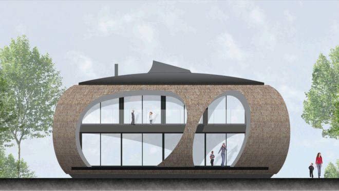 Architecture, sustainable design, passivhaus, passivpod, eco tourism accommodation, off grid home, holiday home, zero carbon holiday home, luxury holiday home, virgin voom competition, sustainable living, prefabricated housing, prefab housing, koru architects,