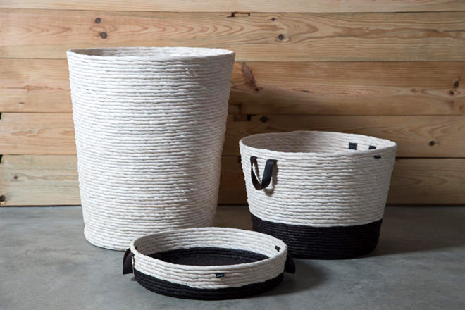 Jinja, Jinja Portugal, 100% recycled textile waste, eco baskets, eco home decor, green home decor, green baskets, eco-friendly baskets, eco-friendly home decor, recycled baskets, textile waste, baskets made from recycled textile waste, Whisper from Nature collection, Norma Silva