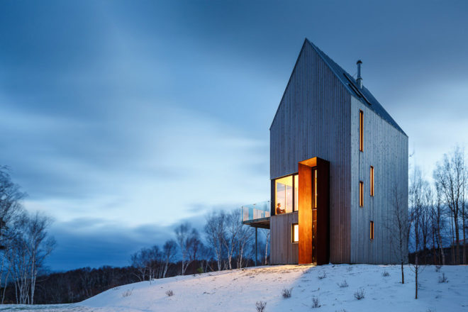 Cabin in Nova Scotia, Cape Breton architecture, Cape Breton modern architecture, modern architecture in Inverness