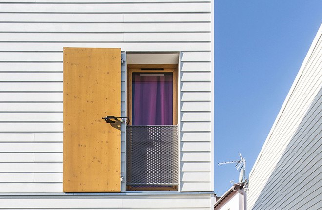 Rive-De-Gier eco-neighborhood, prefab, social housing, France, 5D process, dry construction, 3D modules,Tectoniques Architectes, green development, eco-neighborhood