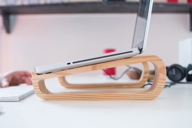 sled, laptop stand, portable laptop stand, wooden laptop stand, eco laptop stand, green laptop stand, green design, eco design, green products, indiegogo sled