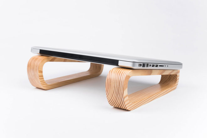 sled, laptop stand, portable laptop stand, wooden laptop stand, eco laptop stand, green laptop stand, green design, eco design, green products, indiegogo sled
