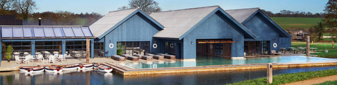 Michaelis Boyd, Soho House, Soho Farmhouse, England, countryside retreat, green retreat, London, private club, green architecture, infinity pool, communal spaces, mezzanine, sauna, kids playground, cabins