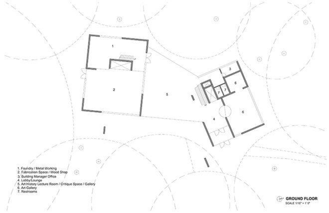 steven holl architects, Franklin & Marshall College, pennsylvania, visual arts center, college campus, reflecting pool, curved walls, academic buildings, trees