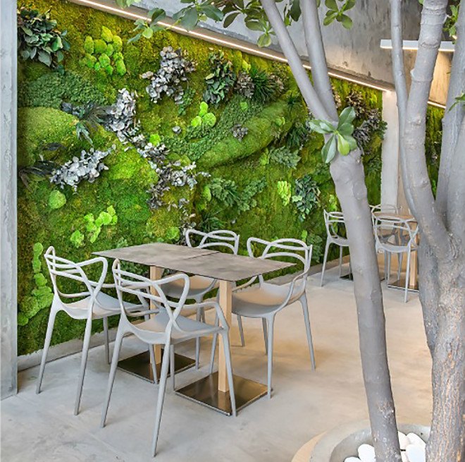 T.Bar, Dos G Arquitectos, T.Bar by Dos G Arquitectos, restaurant design, park, European courtyard, courtyard, concrete, living walls, restaurant, fast food, fusion food