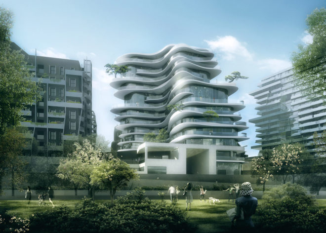 UNIC by MAD Architects, UNIC by Accueil-Biecher Architectes, Clichy-Batignolles new architecture, sinuous architecture,