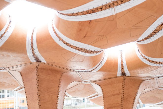 university of stuttgart, germany, biomimicry, Institute for Computational Design, Institute of Building Structures and Structural Design, icd/itke research pavilion