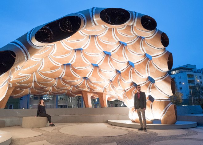 university of stuttgart, germany, biomimicry, Institute for Computational Design, Institute of Building Structures and Structural Design, icd/itke research pavilion