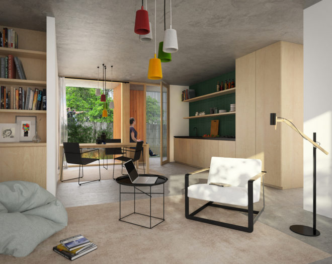 'Living Tomorrow' project, Wohnen Morgen, Steffen Welsch Architects, suburban sprawl, urban density, sustainable design, green design, green home design, sustainable home design, Sustainability Unbuilt category, 2015 Architeam Awards