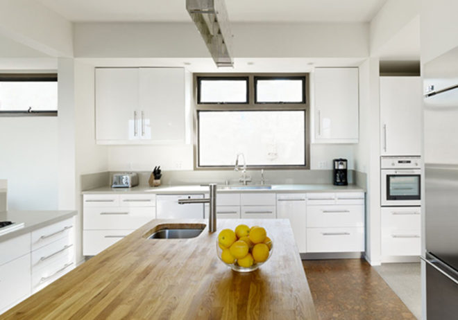 Culver city hill house, studio nova, home depot, sustainable house, net-zero energy, culver city, architecture, green building, natural lighting, natural ventilation, solar power, stuart magruder, culver city hill house kitchen