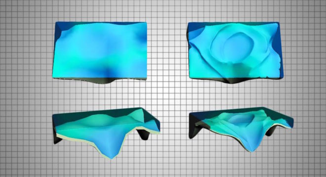 delMare table by Eduard Locota, acrylic glass table, ocean inspired table, tables that look like the sea, tables look like the ocean