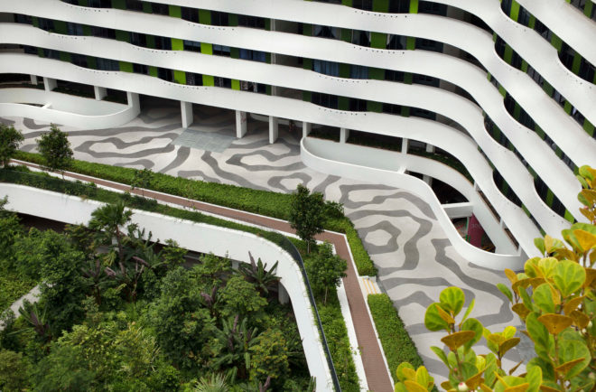 punggol waterway terraces, group8asia, passive climate control, cross ventilation, natural ventilation, sustainable housing, sustainable building, sustainable architecture, green roofs, solar panels, singapore, open air design