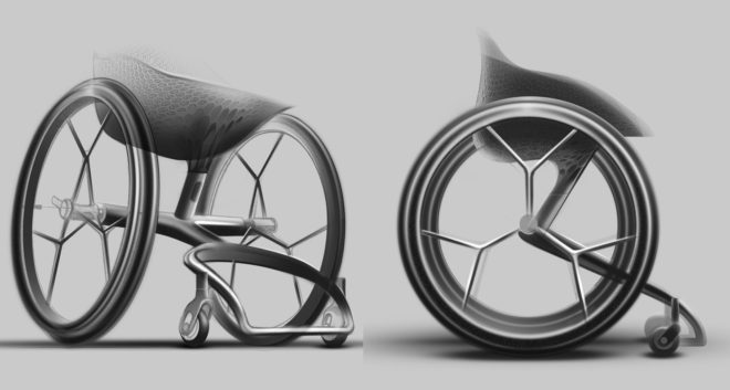 3d printing, wheelchair, accessibility, handicaps, disability, mobility, titanium, carbon fiber, tpu, Clerkenwell Design Week, Layer Design, Benjamin Hubert, Go Wheelchair