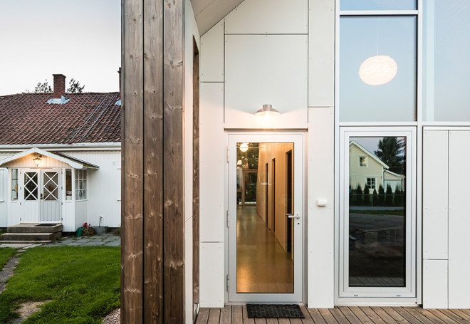 Øvre Tomtegate 7, farmhouse, green extension, Norway, Link Arkitektur, renovated farmstead, gable-roofed, Kebony, sustainable wood, natural light, green renovation, green architecture