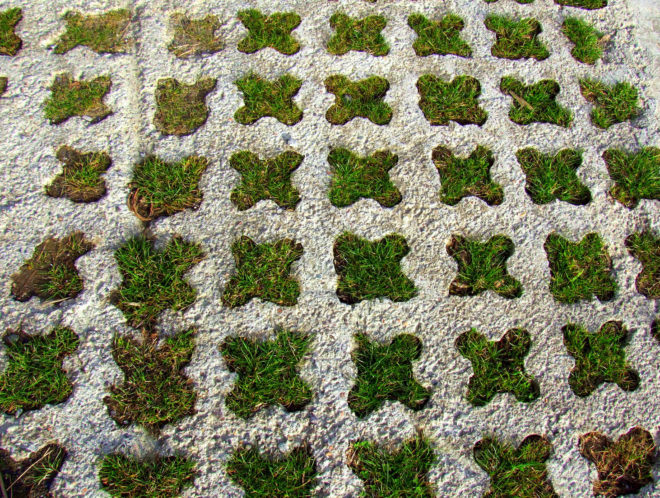 grasscrete with pattern